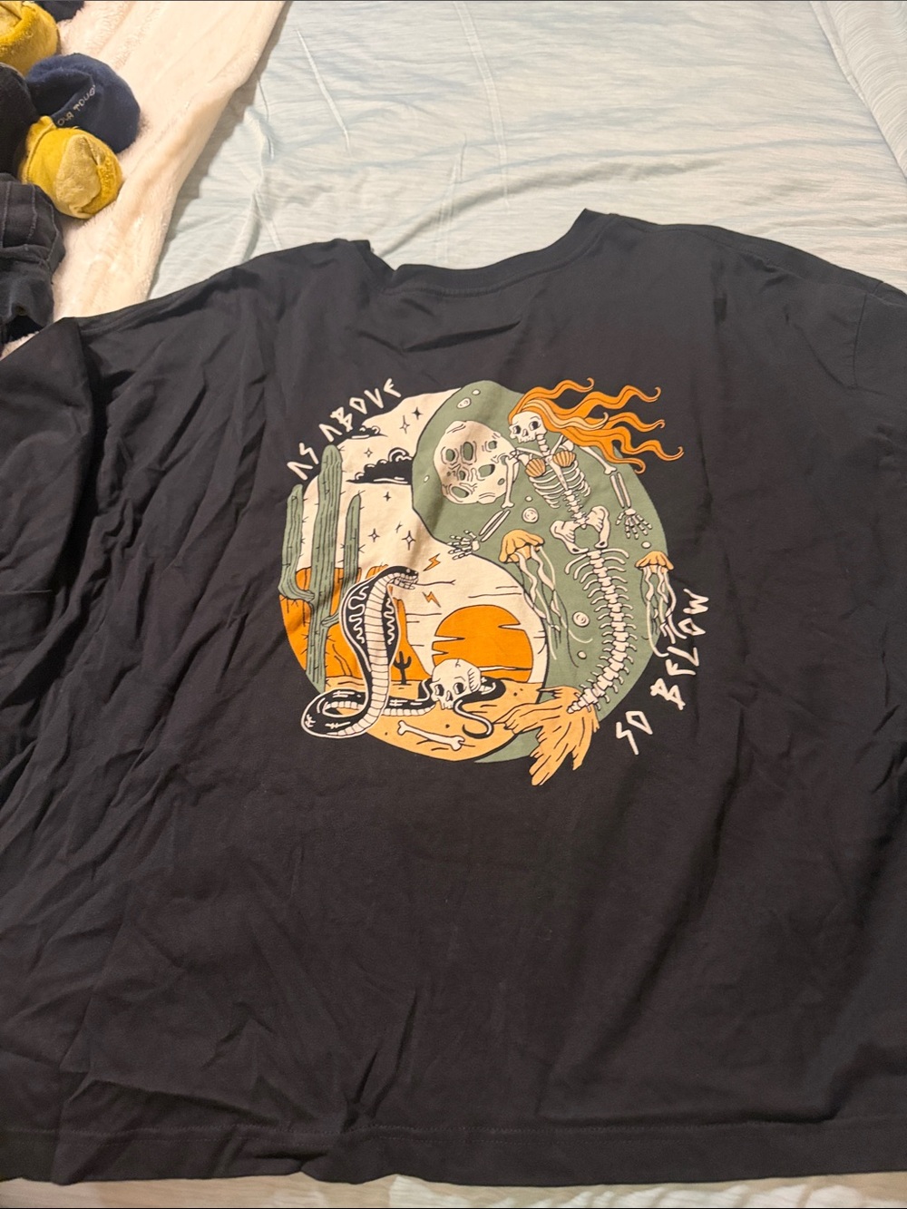 Desert Skeleton Graphic Tee - Black